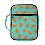 Little Gingerbread Man Pattern Print Front Pocket Bible Bag