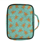 Little Gingerbread Man Pattern Print Front Pocket Bible Bag