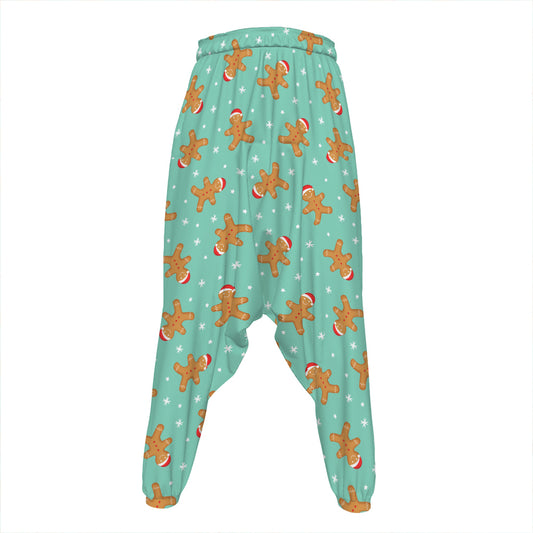 Little Gingerbread Man Pattern Print Hammer Pants