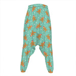 Little Gingerbread Man Pattern Print Hammer Pants