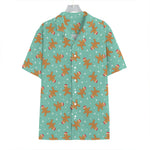 Little Gingerbread Man Pattern Print Hawaiian Shirt