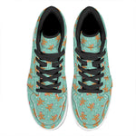 Little Gingerbread Man Pattern Print High Top Leather Sneakers
