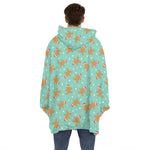 Little Gingerbread Man Pattern Print Hoodie Blanket