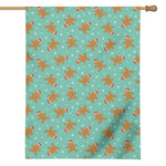 Little Gingerbread Man Pattern Print House Flag