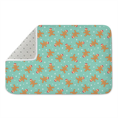 Little Gingerbread Man Pattern Print Indoor Door Mat
