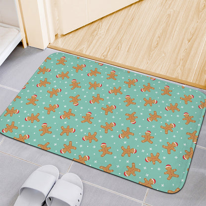 Little Gingerbread Man Pattern Print Indoor Door Mat