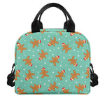 Little Gingerbread Man Pattern Print Insulated Lunch Bag