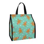 Little Gingerbread Man Pattern Print Insulated Lunch Tote