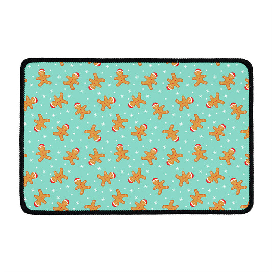 Little Gingerbread Man Pattern Print Kitchen Mat