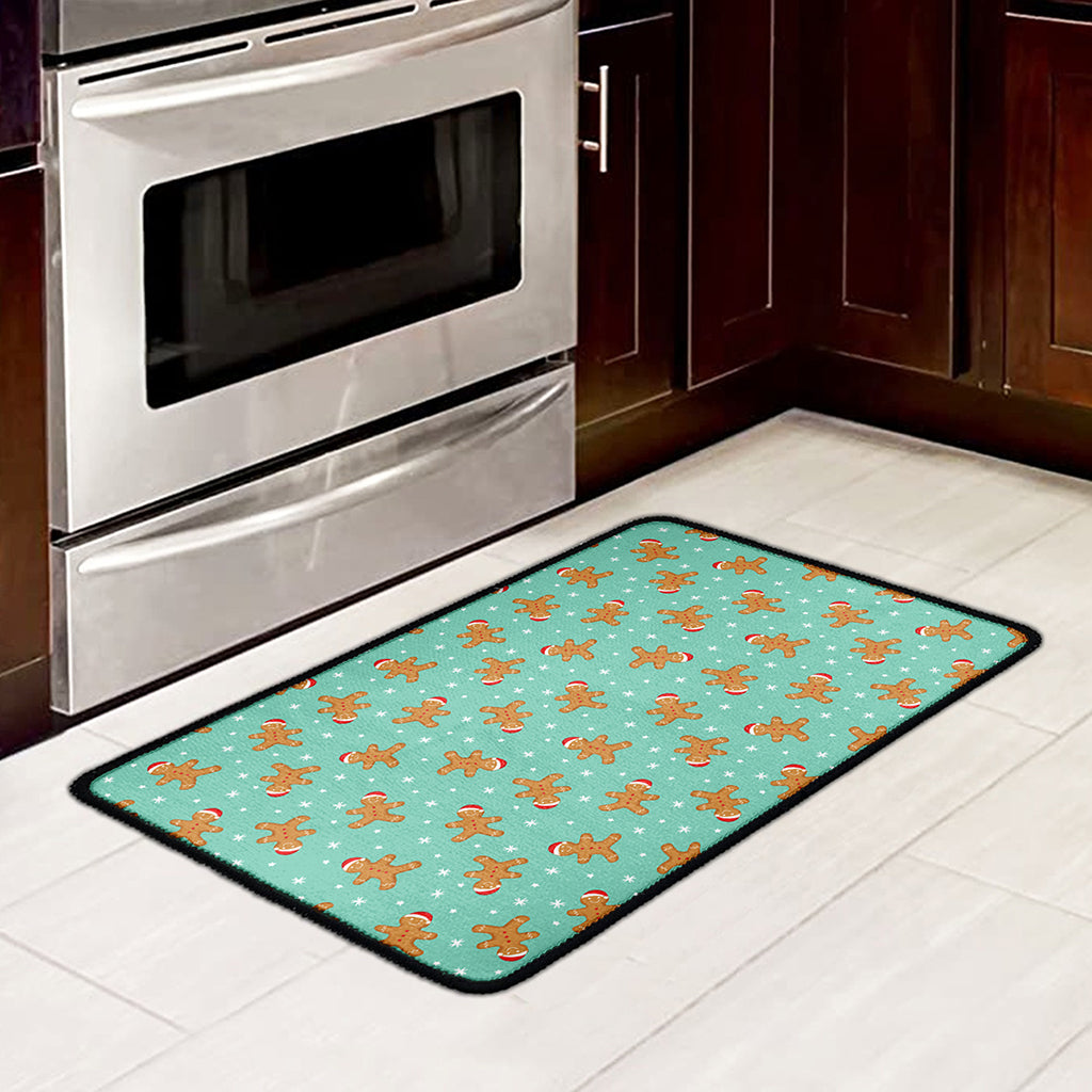 Little Gingerbread Man Pattern Print Kitchen Mat