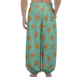 Little Gingerbread Man Pattern Print Lantern Pants