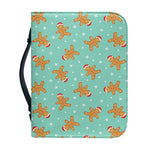 Little Gingerbread Man Pattern Print Leather Bible Cover