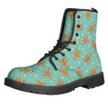 Little Gingerbread Man Pattern Print Lace-Up Boots