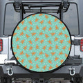 Little Gingerbread Man Pattern Print Leather Spare Tire Cover