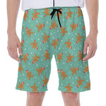 Little Gingerbread Man Pattern Print Men's Beach Shorts