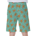 Little Gingerbread Man Pattern Print Men's Beach Shorts