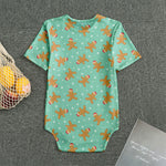 Little Gingerbread Man Pattern Print Men's Bodysuit