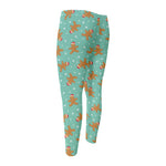 Little Gingerbread Man Pattern Print Men's Compression Pants