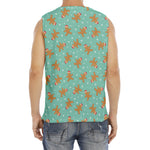 Little Gingerbread Man Pattern Print Men's Fitness Tank Top