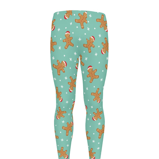 Little Gingerbread Man Pattern Print Men's leggings