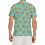 Little Gingerbread Man Pattern Print Men's Short Sleeve Rash Guard
