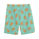 Little Gingerbread Man Pattern Print Men's Sports Shorts