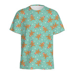 Little Gingerbread Man Pattern Print Men's Sports T-Shirt