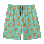 Little Gingerbread Man Pattern Print Men's Swim Trunks
