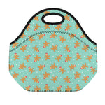 Little Gingerbread Man Pattern Print Neoprene Lunch Bag