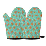 Little Gingerbread Man Pattern Print Oven Mitts