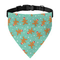 Little Gingerbread Man Pattern Print Over The Collar Dog Bandana