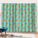 Little Gingerbread Man Pattern Print Pencil Pleat Curtains