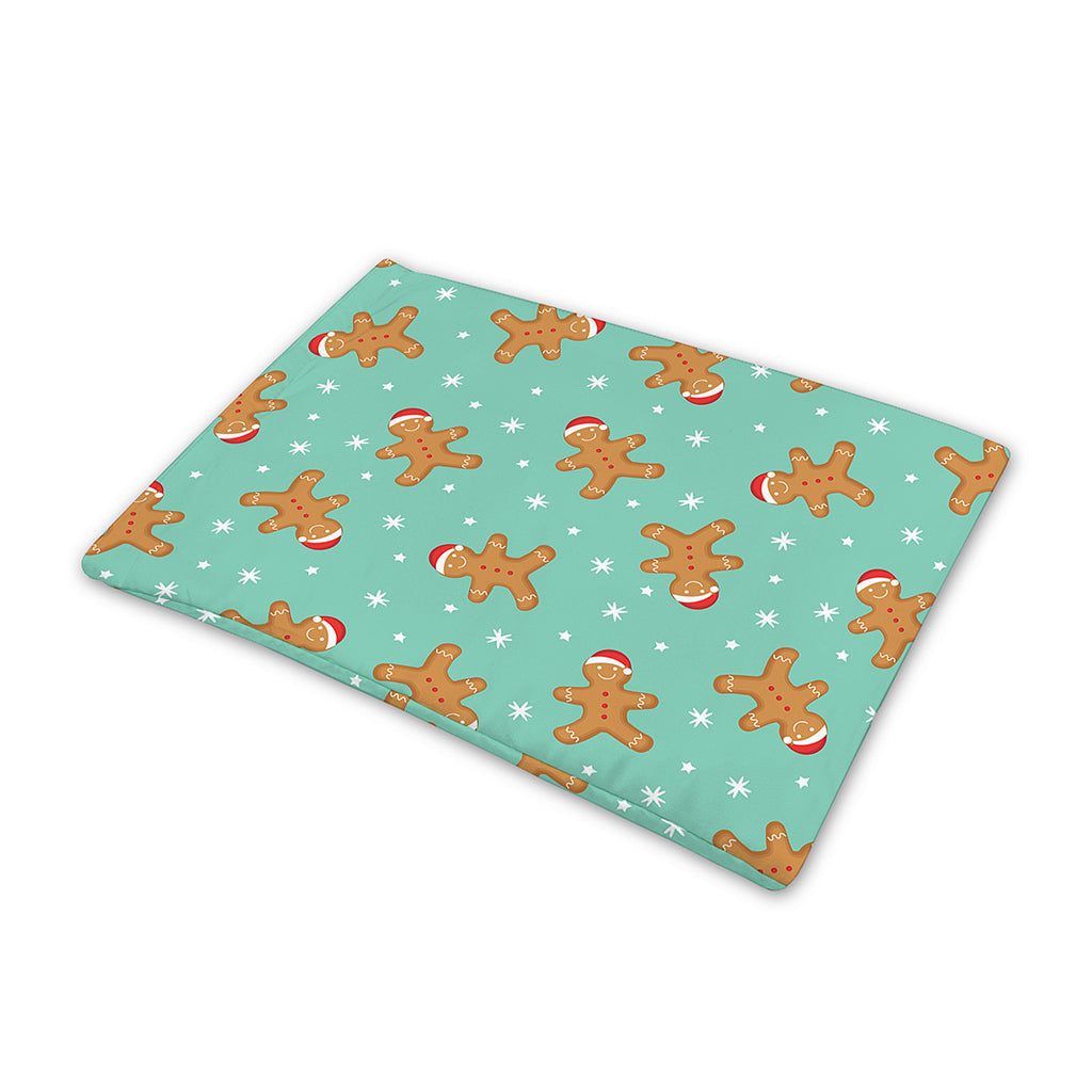Little Gingerbread Man Pattern Print Pet Cooling Mat Cover