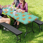 Little Gingerbread Man Pattern Print Picnic Table Cover