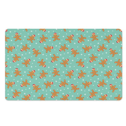 Little Gingerbread Man Pattern Print Polyester Doormat