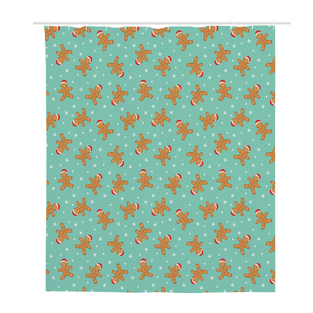 Little Gingerbread Man Pattern Print Polyester Shower Curtain