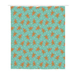 Little Gingerbread Man Pattern Print Polyester Shower Curtain