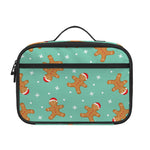Little Gingerbread Man Pattern Print Portable Lunch Bag