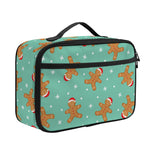 Little Gingerbread Man Pattern Print Portable Lunch Bag