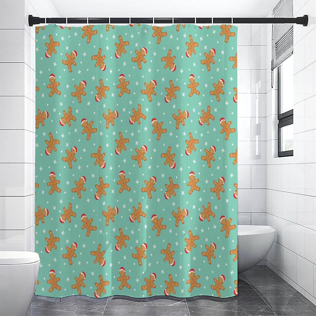 Little Gingerbread Man Pattern Print Premium Shower Curtain