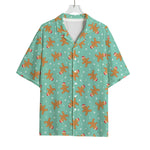 Little Gingerbread Man Pattern Print Rayon Hawaiian Shirt