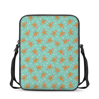Little Gingerbread Man Pattern Print Rectangular Crossbody Bag