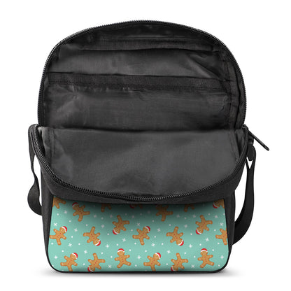 Little Gingerbread Man Pattern Print Rectangular Crossbody Bag