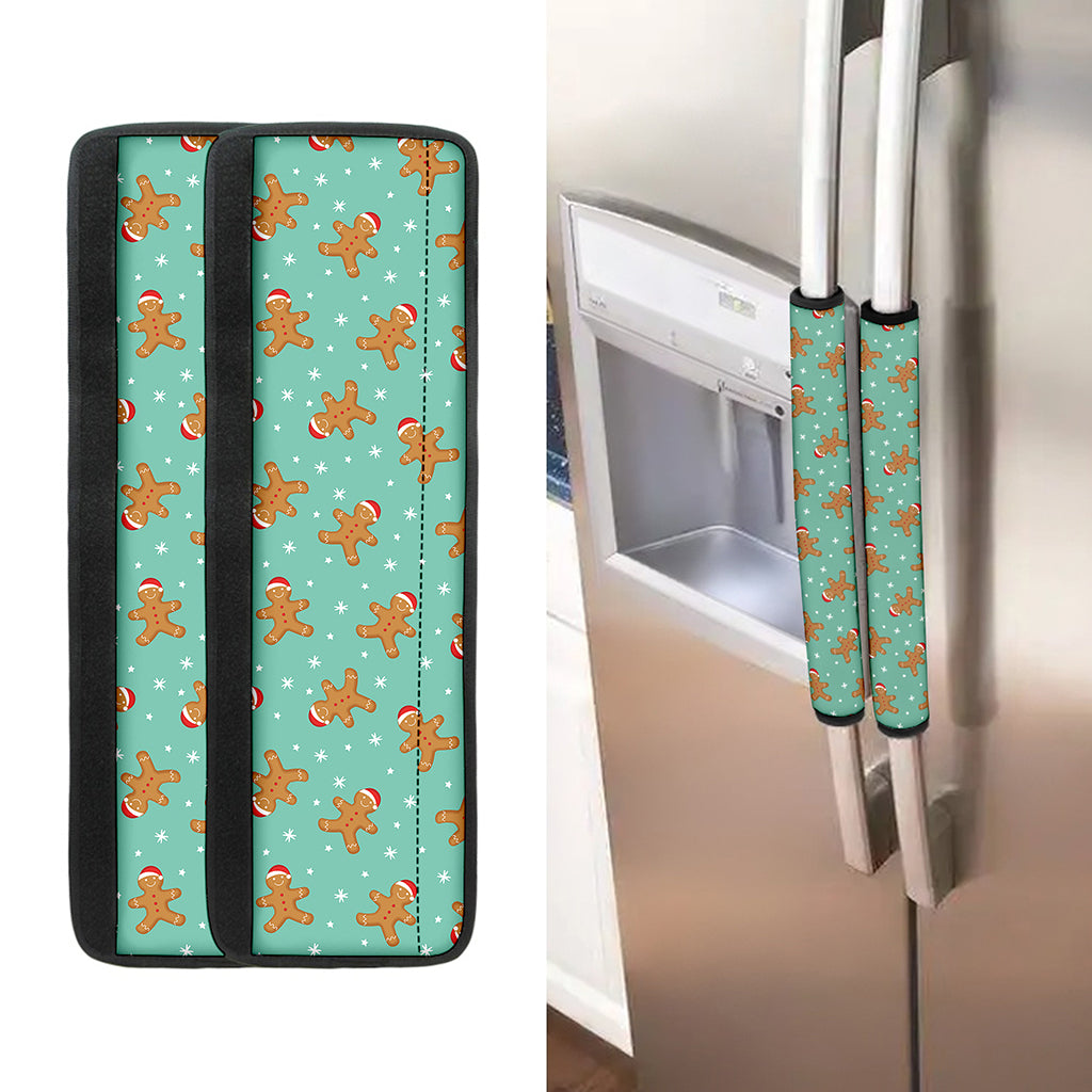Little Gingerbread Man Pattern Print Refrigerator Handle Covers