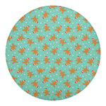 Little Gingerbread Man Pattern Print Round Blanket