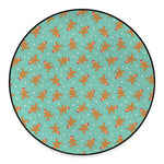 Little Gingerbread Man Pattern Print Round Floor Mat