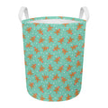 Little Gingerbread Man Pattern Print Round Laundry Basket