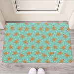 Little Gingerbread Man Pattern Print Rubber Doormat
