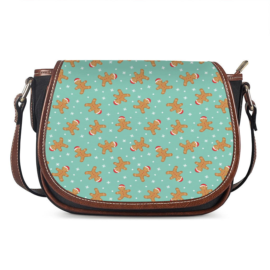Little Gingerbread Man Pattern Print Saddle Bag