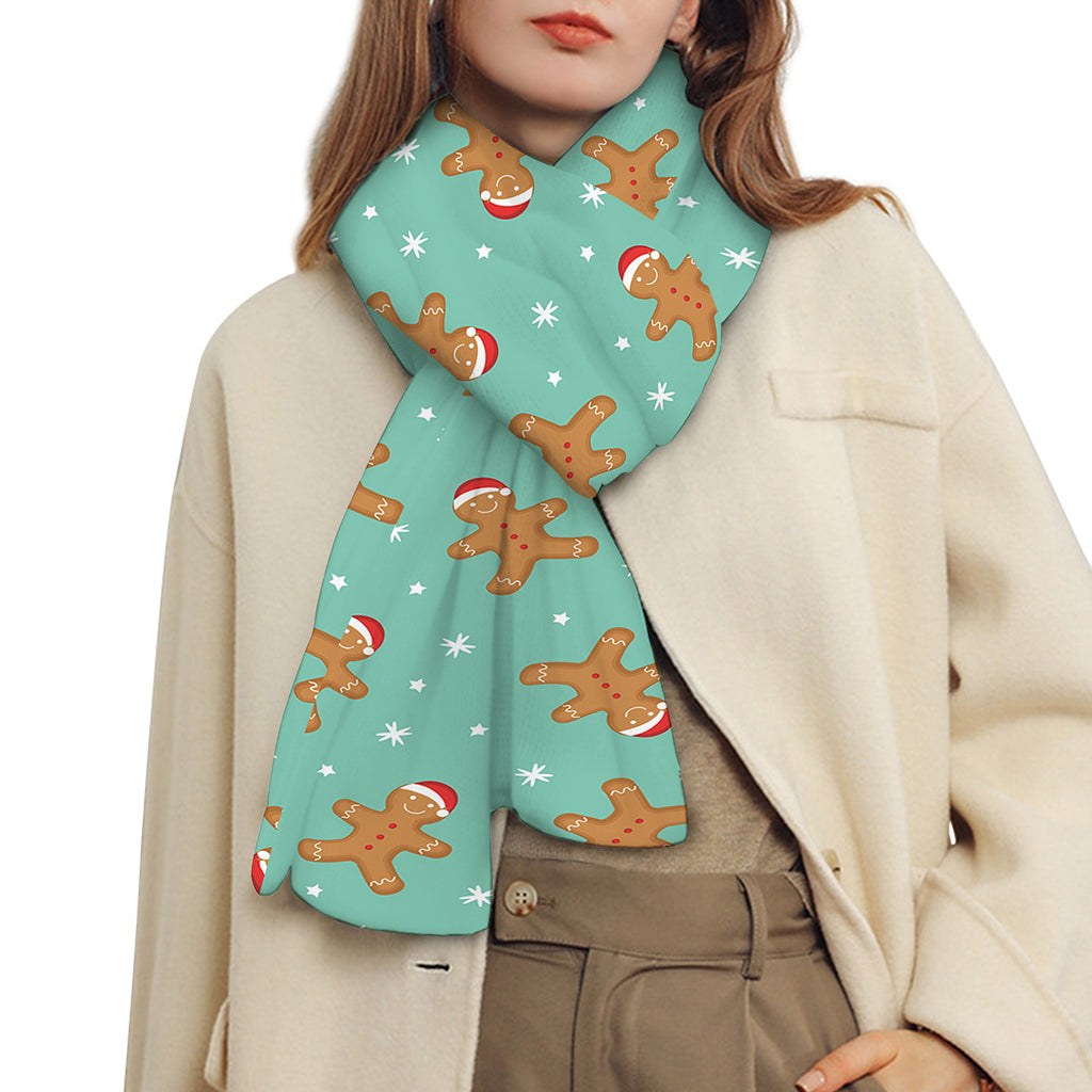 Little Gingerbread Man Pattern Print Scarf